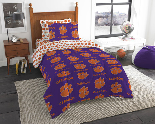 Clemson Tigers 5 Piece Twin Bed in a Bag Set