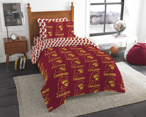 USC Trojans 5 Piece Twin Bed in a Bag Set