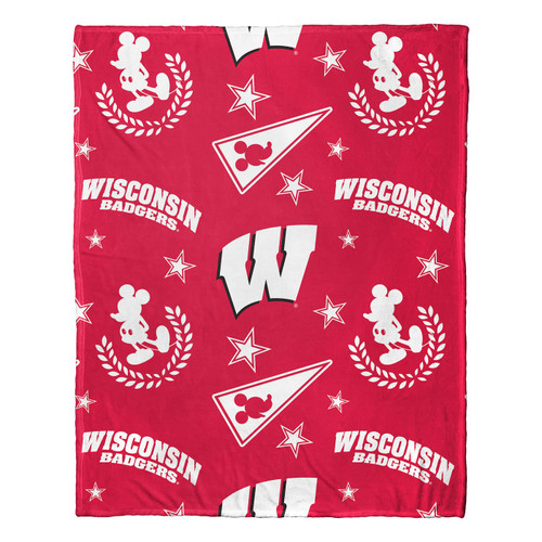 Wisconsin Badgers Mickey Hugger Pillow & Blanket Set