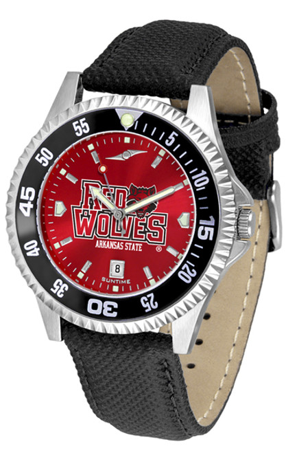 Arkansas State Red Wolves Competitor AnoChrome Men's Watch - Color Bezel