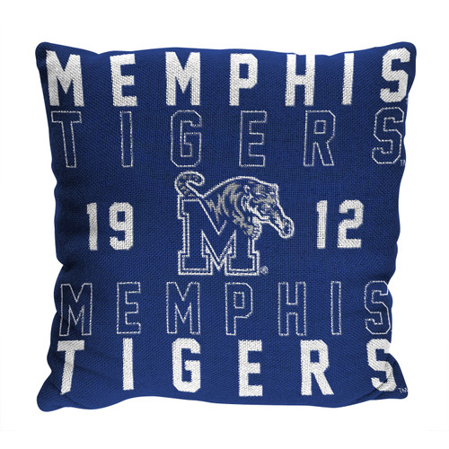 Memphis Tigers Stacked Jacquard Pillow