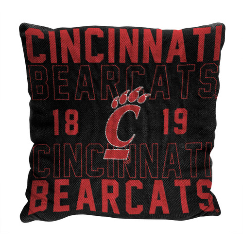 Cincinnati Bearcats Stacked Jacquard Pillow