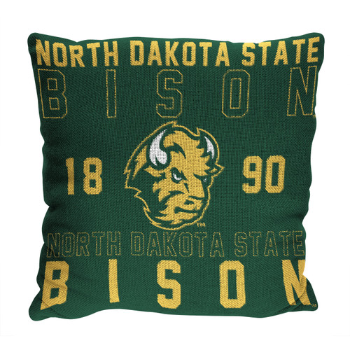 North Dakota State Bison Stacked Jacquard Pillow