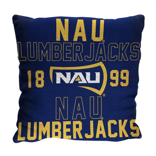 Northern Arizona Lumberjacks Stacked Jacquard Pillow