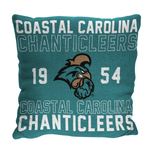 Coastal Carolina Chanticleers Stacked Jacquard Pillow