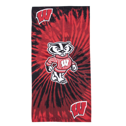 Wisconsin Badgers Pyschedelic Beach Towel