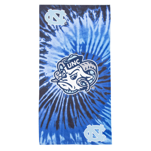 North Carolina Tar Heels Pyschedelic Beach Towel