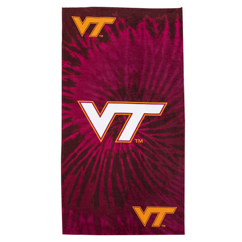 Virginia Tech Hokies Pyschedelic Beach Towel