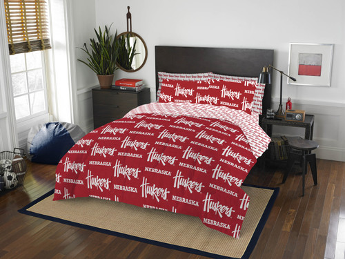 Nebraska Cornhuskers 7 Piece Full Bed in a Bag Set