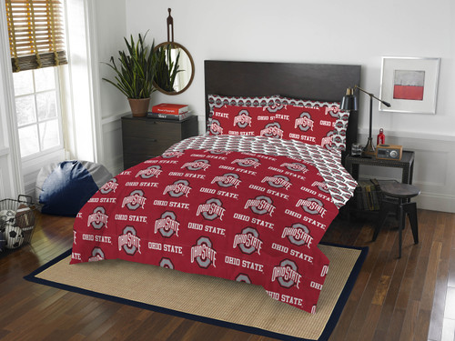 Ohio State Buckeyes 7 Piece Full Bed in a Bag Set