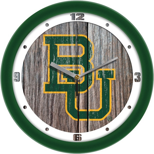 Baylor Bears Weathered Wood Wall Clock