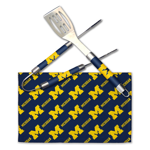Michigan Wolverines BBQ Grill Utensil Set