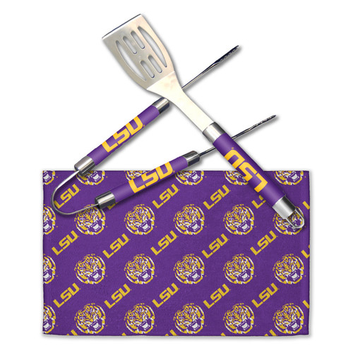 LSU Tigers BBQ Grill Utensil Set