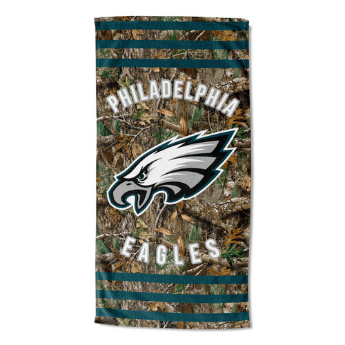 Philadelphia Eagles Real Tree Beach Towel