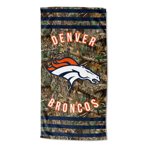 Denver Broncos Real Tree Beach Towel