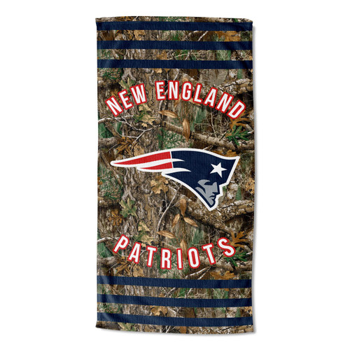 New England Patriots Real Tree Beach Towel