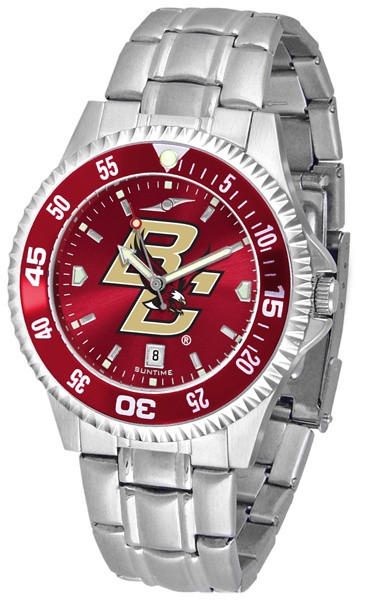 Boston College Eagles Competitor Steel AnoChrome Color Bezel Men's Watch