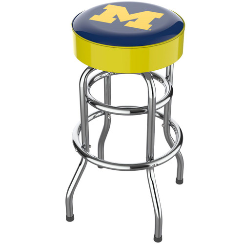 Michigan Wolverines Chrome Bar Stool