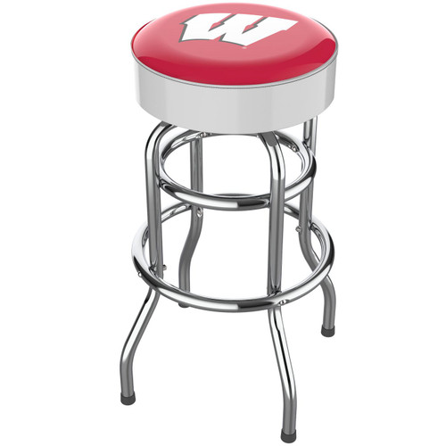 Wisconsin Badgers Chrome Bar Stool