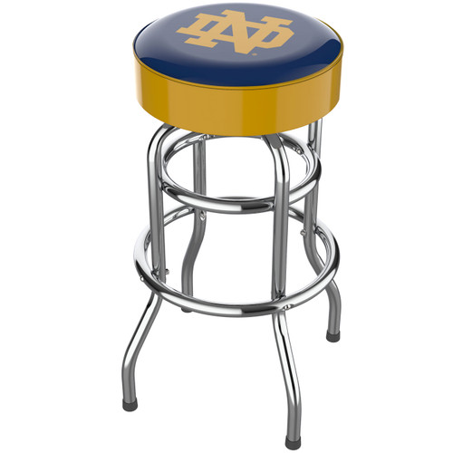 Notre Dame Fighting Irish Logo Chrome Bar Stool