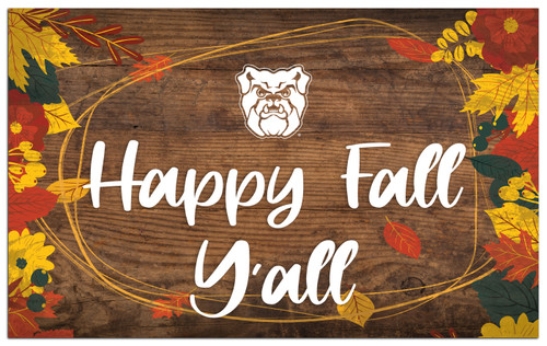 Butler Bulldogs Happy Fall Y'all 11" x 19" Sign