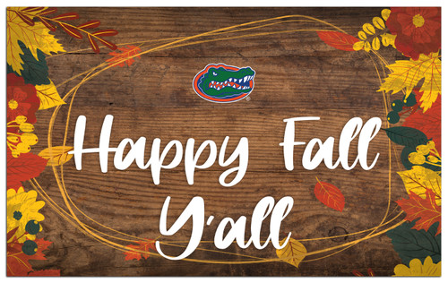 Florida Gators Happy Fall Y'all 11" x 19" Sign