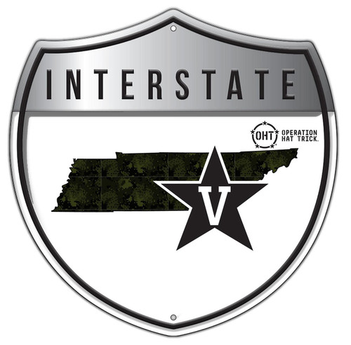 Vanderbilt Commodores OHT Camo Metal 24" Interstate Sign