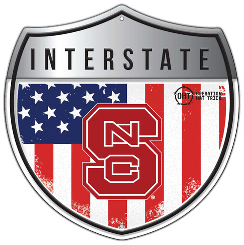 North Carolina State Wolfpack OHT 24" Interstate Metal Americana Sign