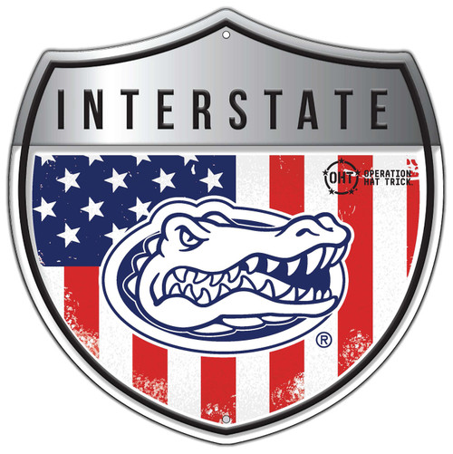 Florida Gators OHT 12" Interstate Metal Americana Sign
