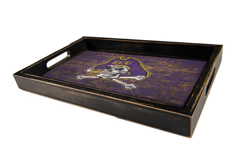 East Carolina Pirates Distressed Team Color Tray
