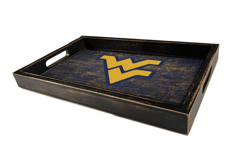 West Virginia Mountaineers Distressed Team Color Tray