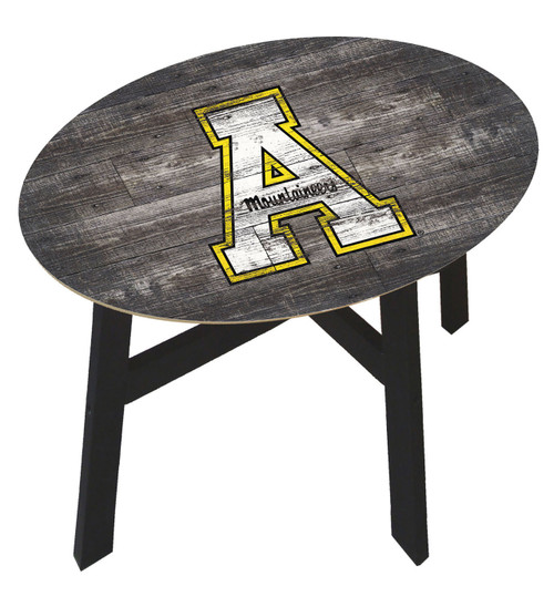 Appalachian State Mountaineers Distressed Wood Side Table