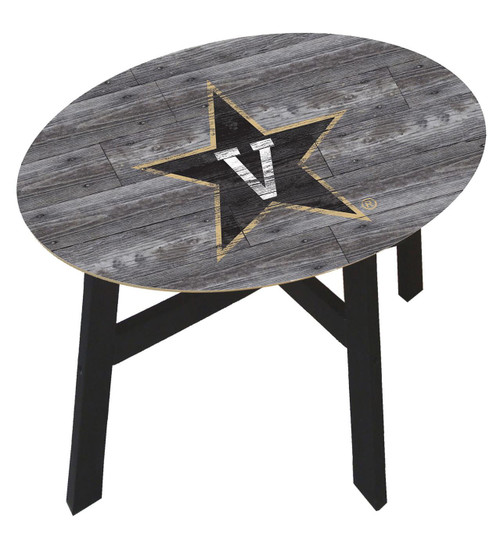 Vanderbilt Commodores Distressed Wood Side Table