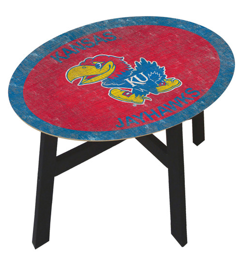 Kansas Jayhawks Team Color Side Table