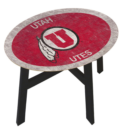 Utah Utes Team Color Side Table