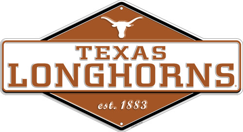 Texas Longhorns Diamond Panel Metal Sign