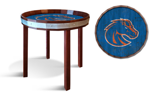 Boise State Broncos 24" Barrel Top Side Table