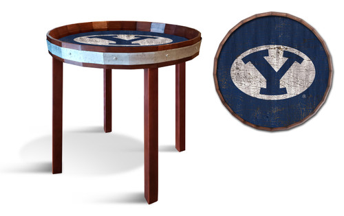 BYU Cougars 24" Barrel Top Side Table