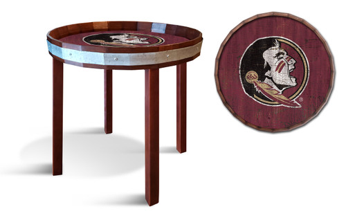 Florida State Seminoles 24" Barrel Top Side Table