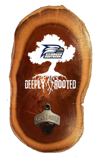 Georgia Southern Eagles Deeply Rooted Wood Slab Bottle Opener