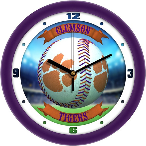Clemson Tigers Home Run Wall Clock