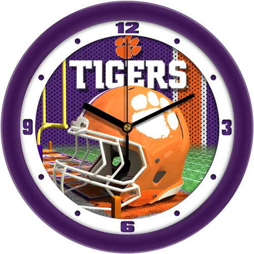 Clemson Tigers Football Helmet Wall Clock