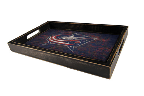 Columbus Blue Jackets Distressed Team Color Tray