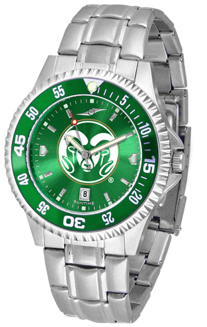 Colorado State Rams Competitor Steel AnoChrome Color Bezel Men's Watch