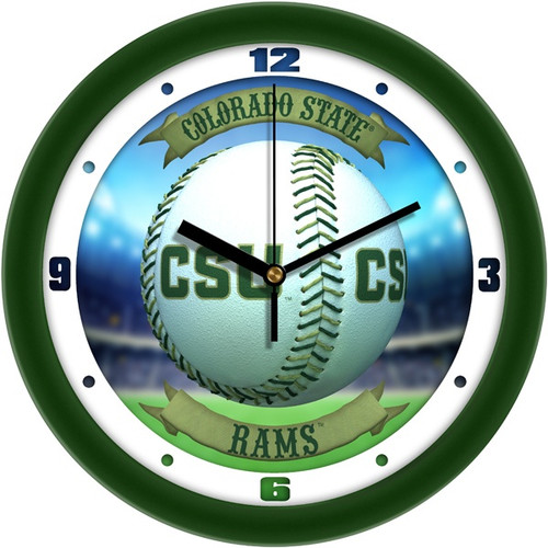 Colorado State Rams Home Run Wall Clock