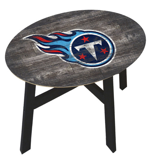 Tennessee Titans Distressed Wood Side Table