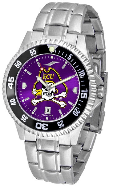 East Carolina Pirates Competitor Steel AnoChrome Color Bezel Men's Watch