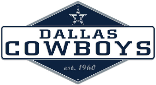 Dallas Cowboys Diamond Panel Metal Sign