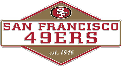 San Francisco 49ers Diamond Panel Metal Sign