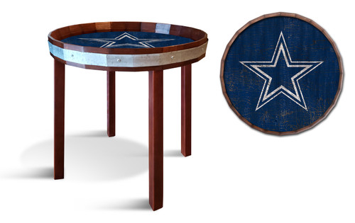 Dallas Cowboys 24" Barrel Top Side Table